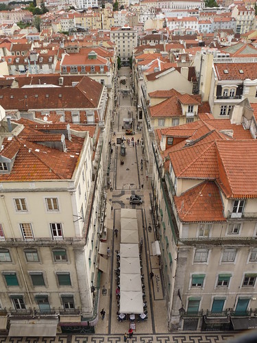 View of street from top of elevator