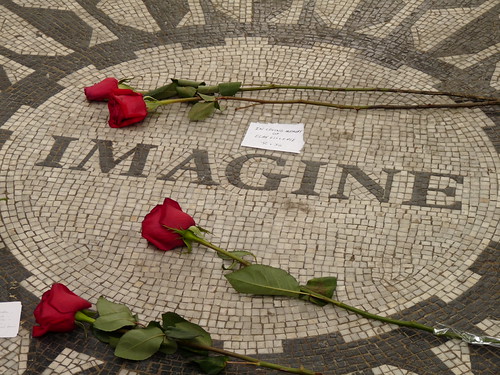 John Lennon Memorial at Strawberry Fields in Central Park