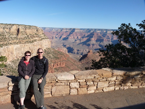 At the south rim of the Grand Canyon