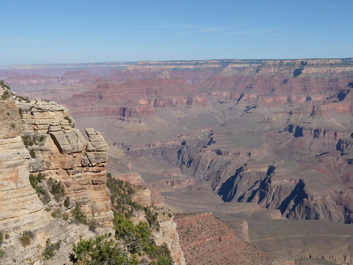 At the south rim of the Grand Canyon
