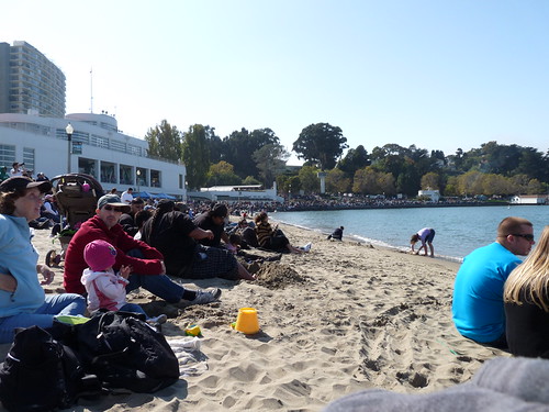 Crowds watching the Blue Angels