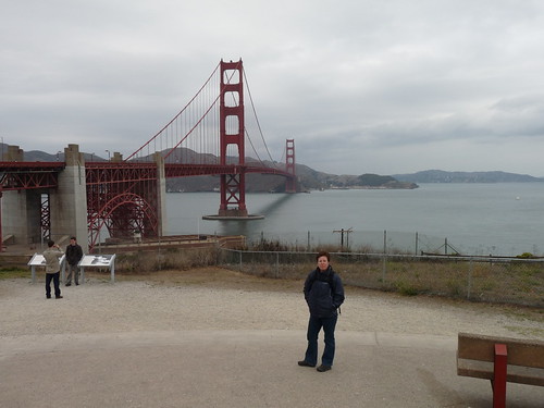 Claire at Golden Gate Bridge