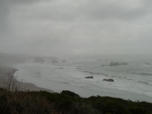 Rocks rising out of the mist…