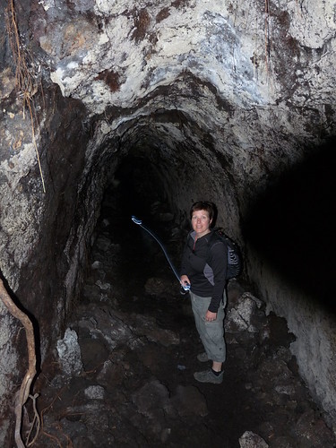 Claire in the lava caves