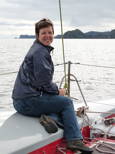 Claire on dolphin watch