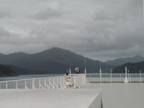 Coming through Marlborough Sound on the ferry