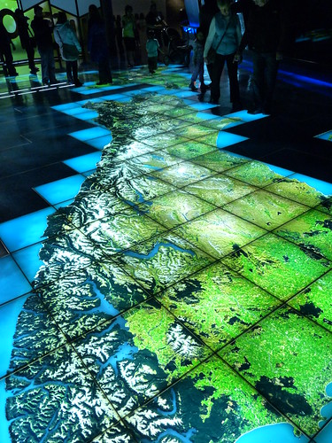 The interactive map of New Zealand at Te Papa