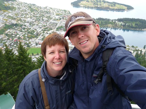 Us with Queenstown behind