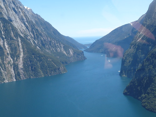 Flying over Milford Sound