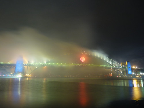Sydney Harbour Bridge after the fireworks