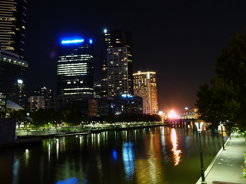 Melbourne at night