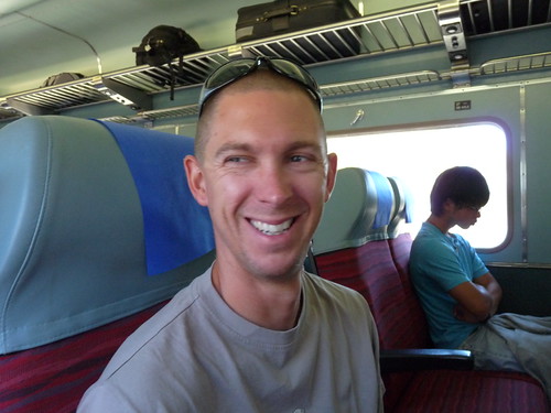 Ed on board the Ghan