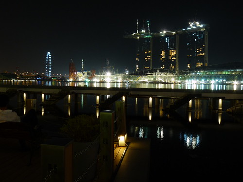 Singapore skyline at night