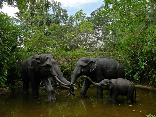 Elephant sculpture at the Singapore Zoo
