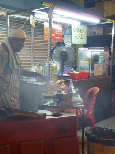 The satay stall in Chinatown