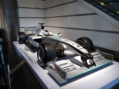 Maclaren F1 car inside the Petronas Towers