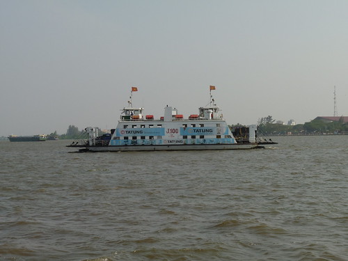 Ferry crossing the Mekong