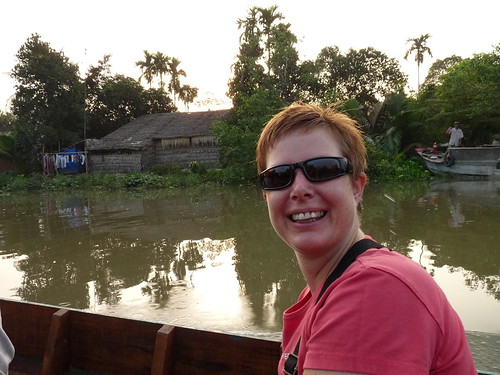 Claire travelling through the Mekong Delta