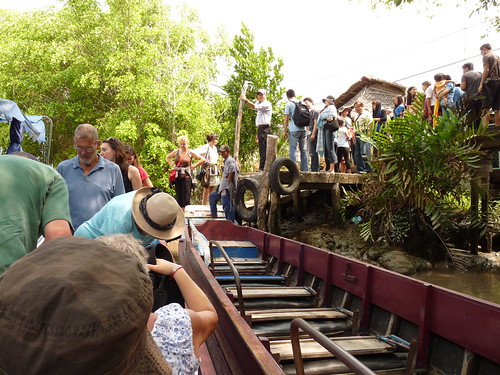 Boarding the river boats