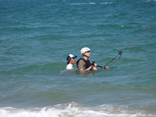 Ed learning to kitesurf on Mui Ne Beach