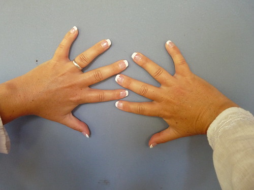 Claire’s lovely French manicure