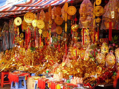 Stalls selling temple wares