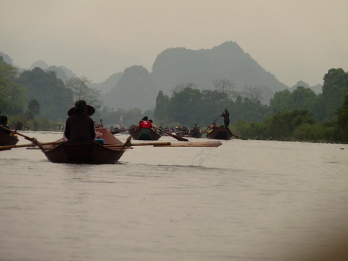 Travelling back up the river from the Perfume Pagoda