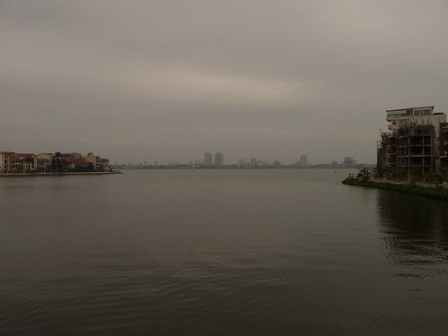 Looking back at Hanoi over Truc Bach Lake