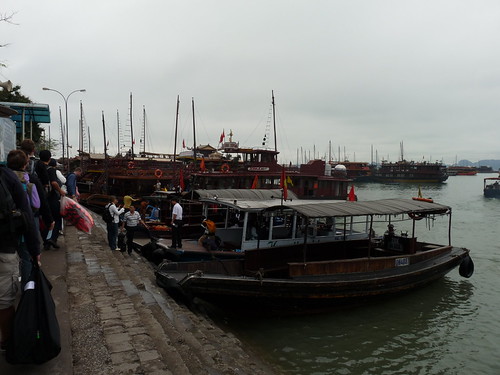 Getting ready to transfer to the main boat