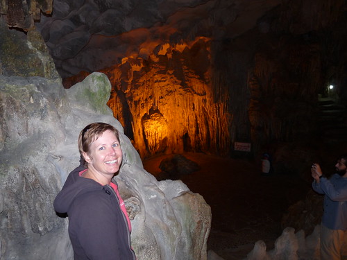Claire inside Hang Sung caves