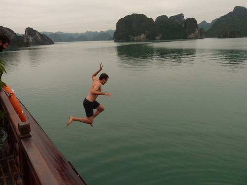 Swimming in Ha Long Bay