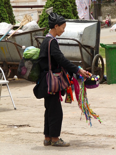 Local tribeswoman selling her wares