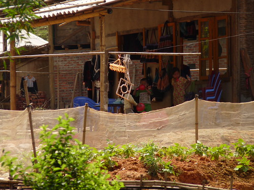Children playing with the balloons we gave them