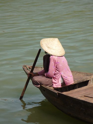 Boat woman in Hoi An