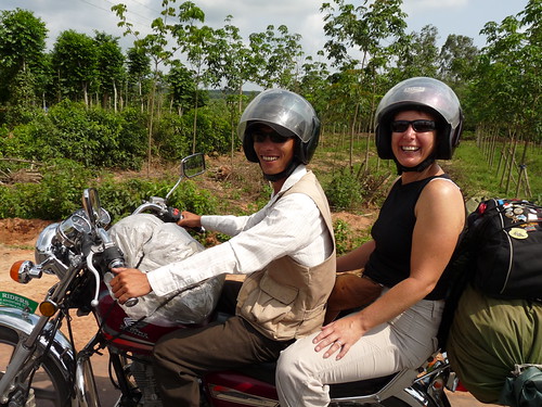 Quy and Claire on the bike