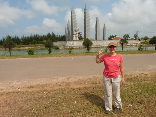 Claire at the Reunification Memorial