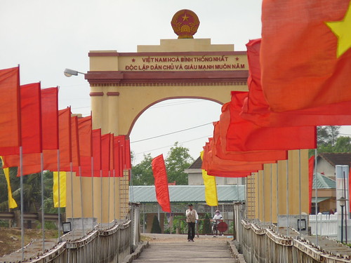 Looking North on the Hien Luong Bridge