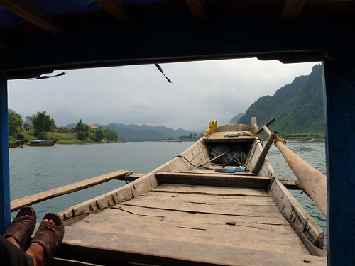 View from our boat as we made our way to the Phong Nha cave