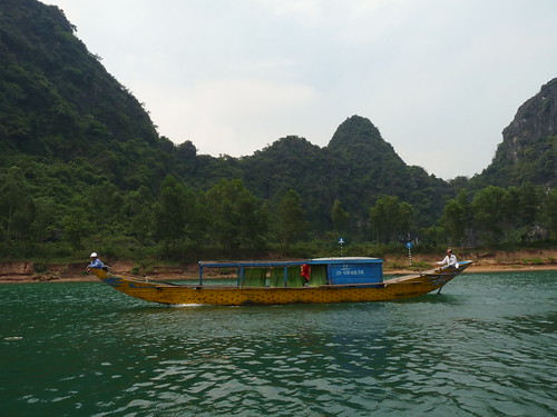 View from our boat as we made our way to the Phong Nha cave