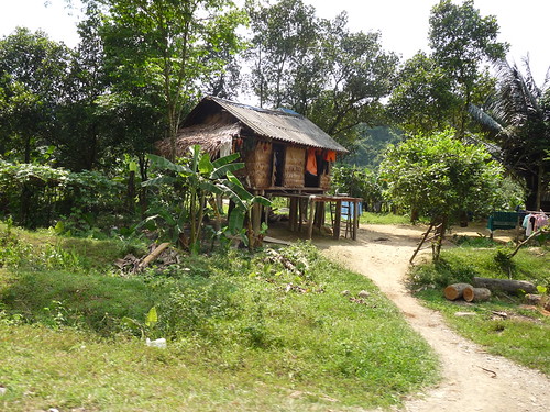 Local houses on the Ho Chi Minh Trail