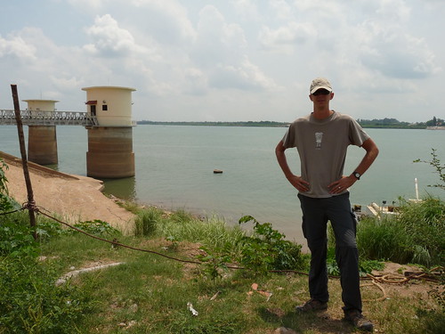 Ed next to the Mekong in Phnom Penh