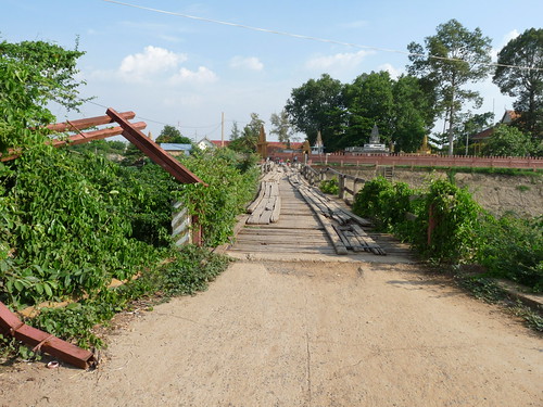 Rickety bridge near Phnom Penh