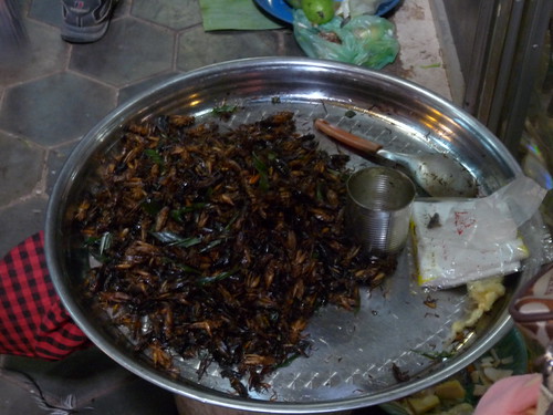 Insects for sale in Siem Reap Old Town Market