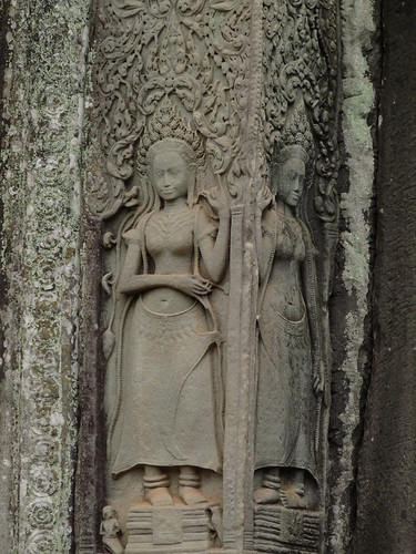 Stone carvings at Bayon Temple