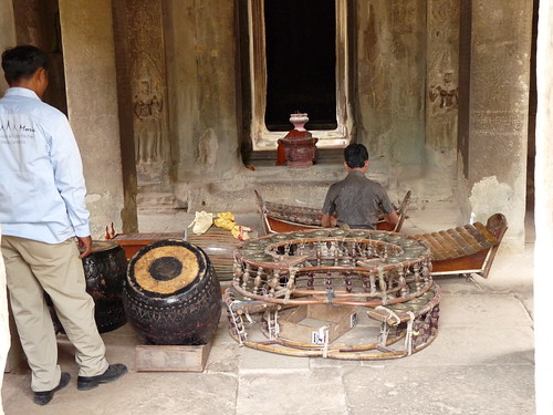 Practicing at the temple