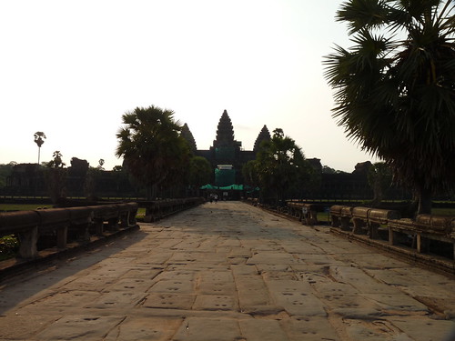 Sandstone causeway to central temple complex at Angkor Wat