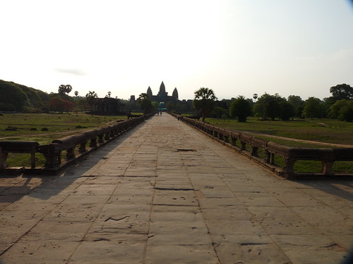 Sandstone causeway to central temple complex at Angkor Wat